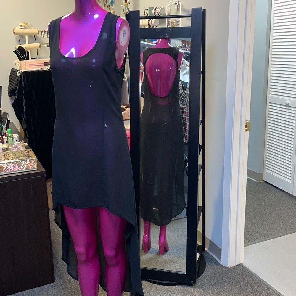 Millau sheer high low dress
